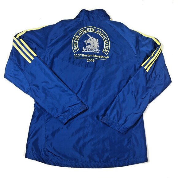 Adidas Womens Boston Marathon 2009 Blue Embroidiered Zip Jacket Size Medium - Picture 8 of 11